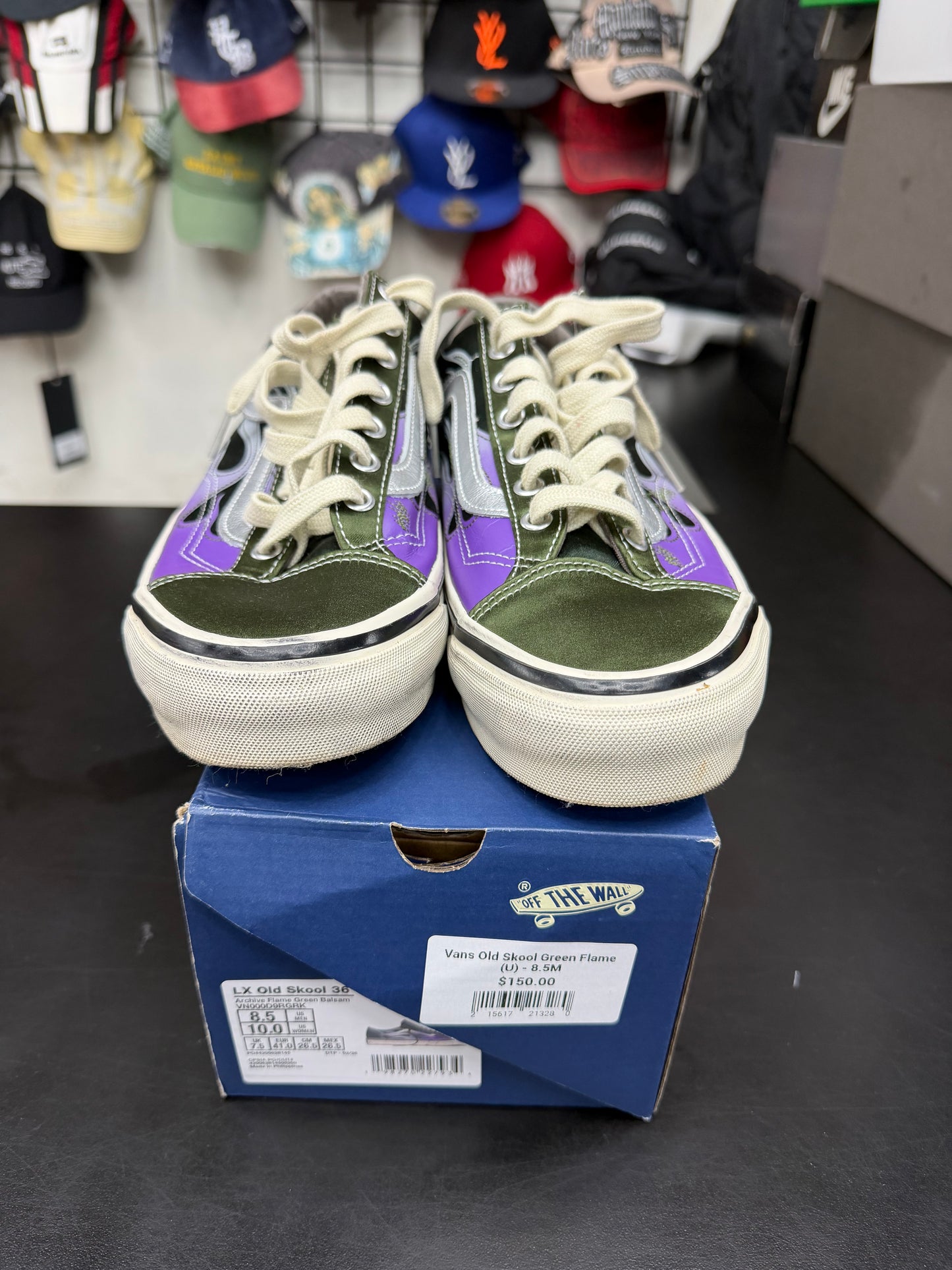 Vans Old Skool Green Flame (U) - 8.5M