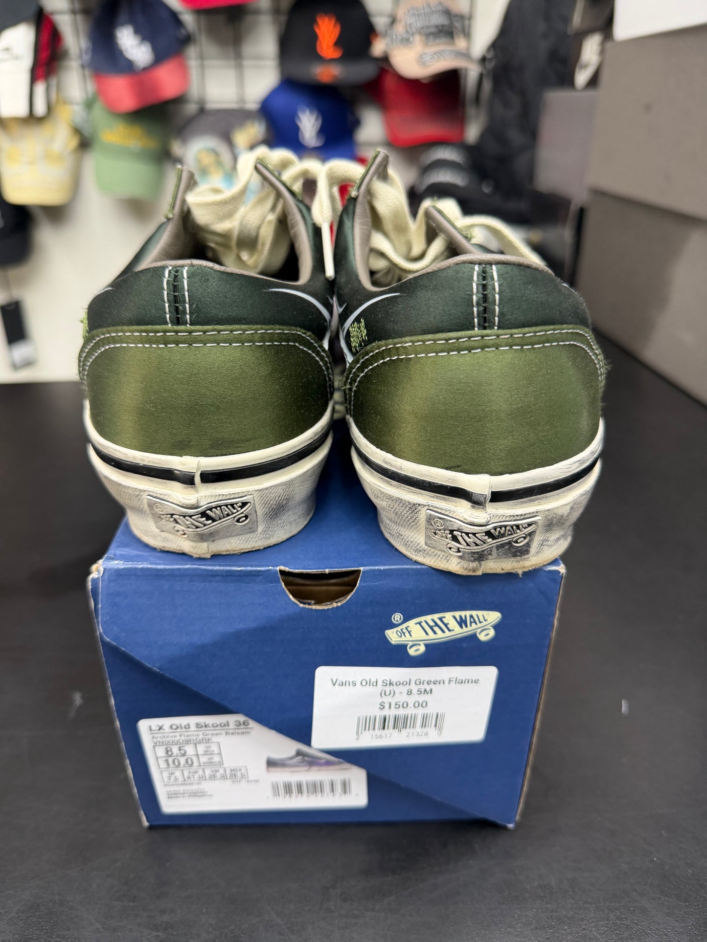Vans Old Skool Green Flame (U) - 8.5M