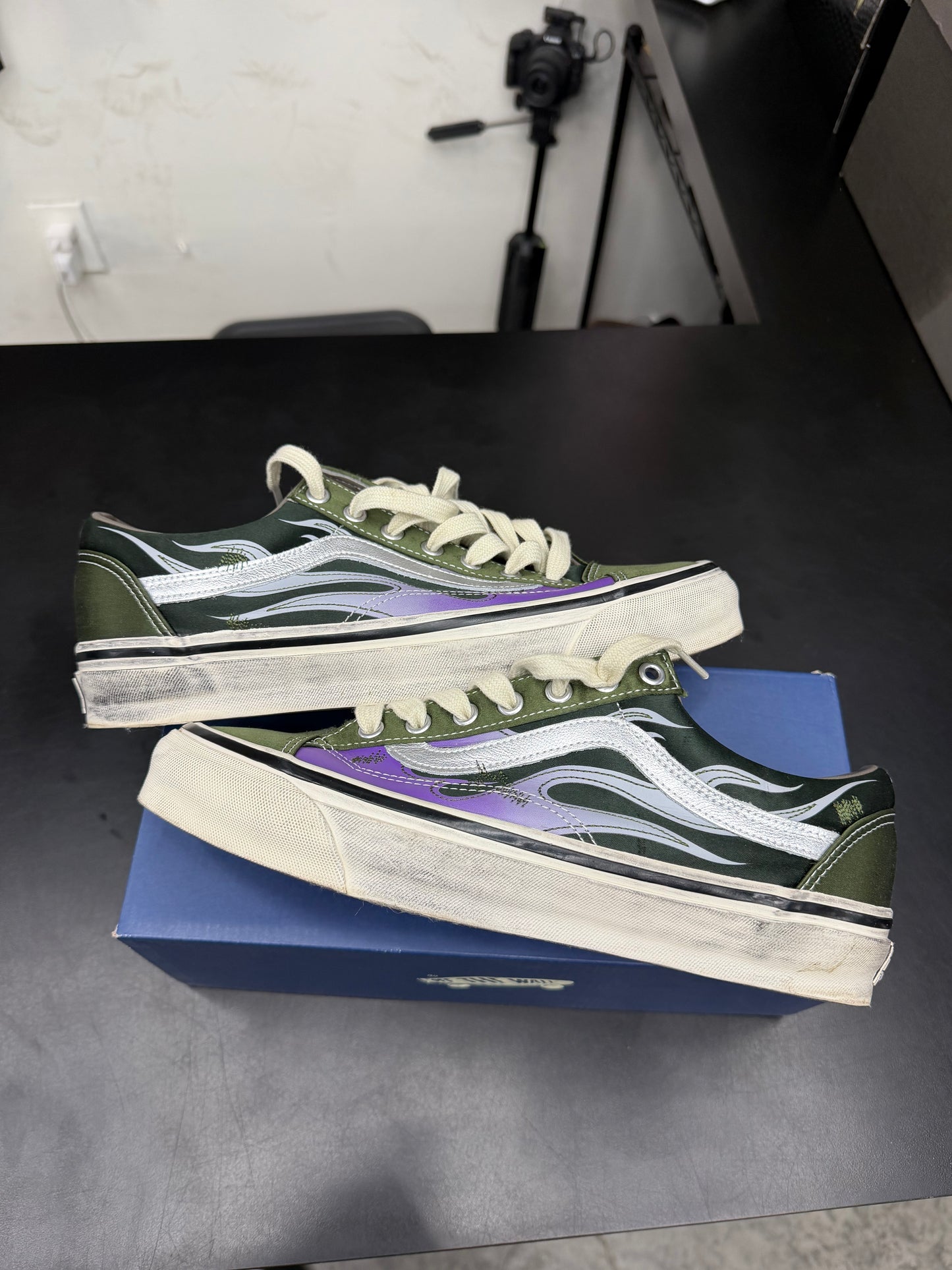 Vans Old Skool Green Flame (U) - 8.5M