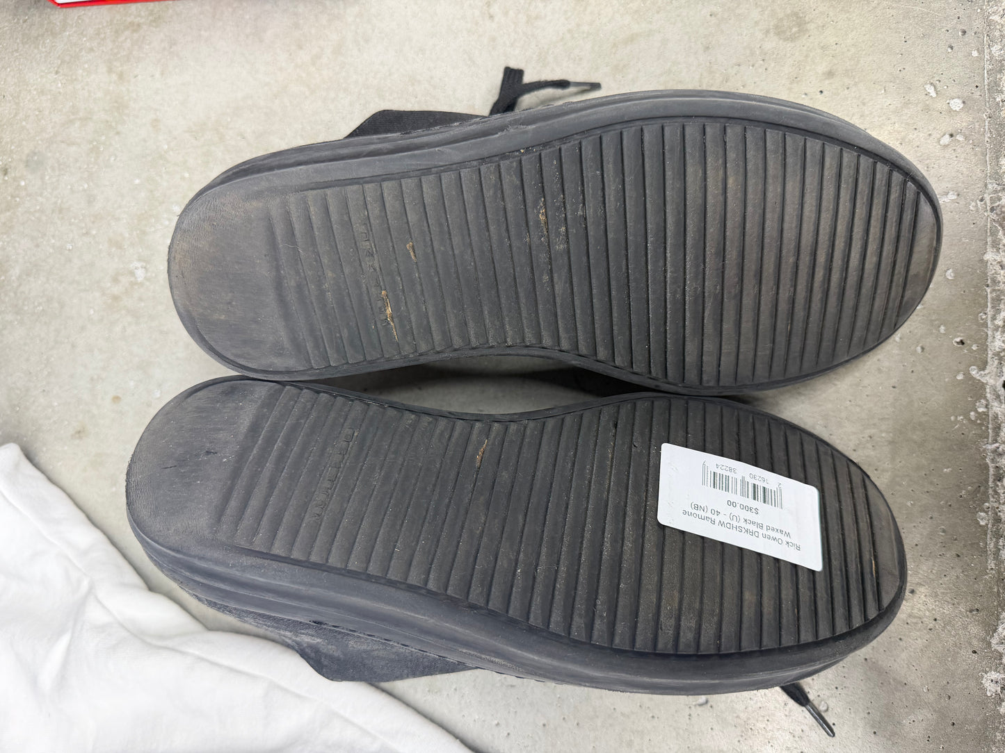 Rick Owen DRKSHDW Ramone Waxed Black (U) - 40(7)(NB)