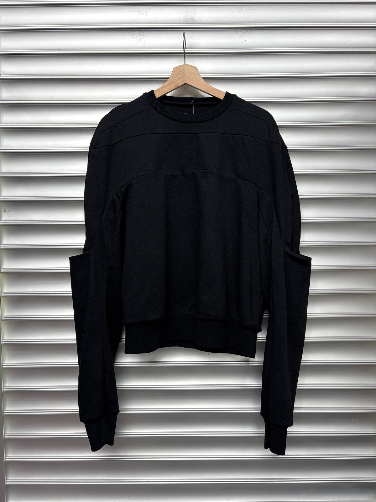 Rick Owens Black Panaled Sweater - M**