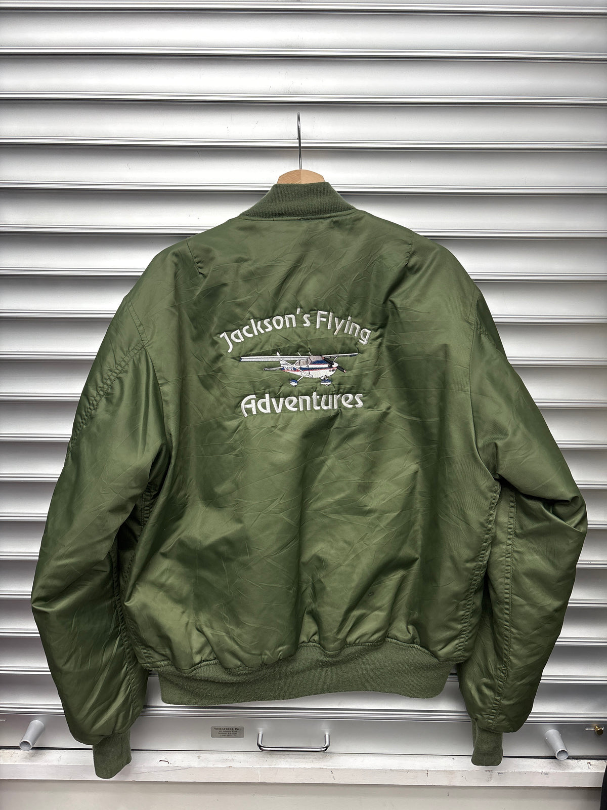 Vintage Green Bomber Jacket - M**